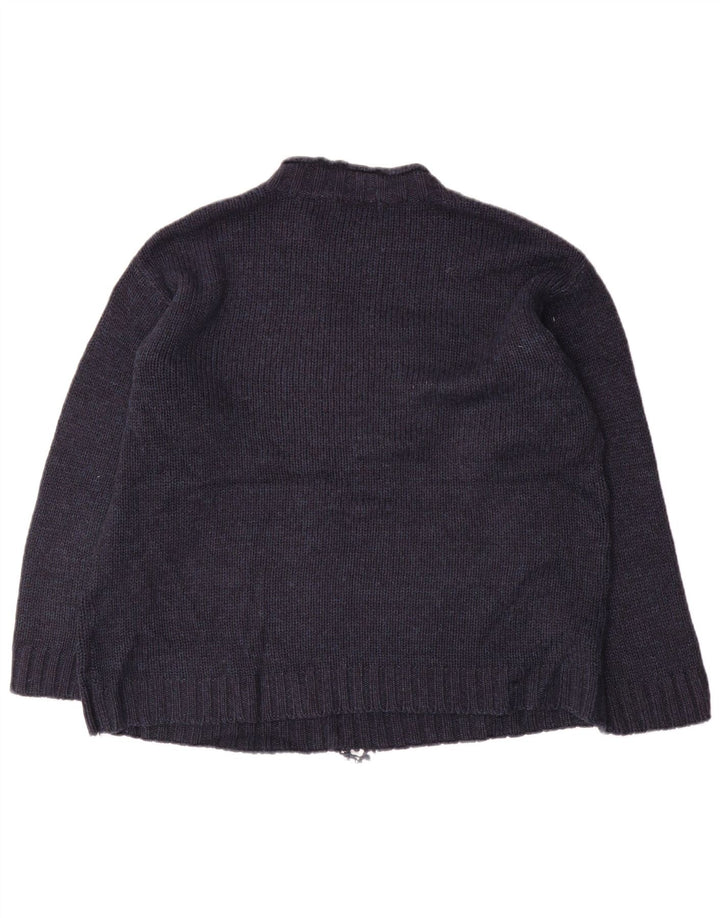 Marks & Spencer Herre Blue Harbor Turtle Neck Jumper Sweater Large Navy