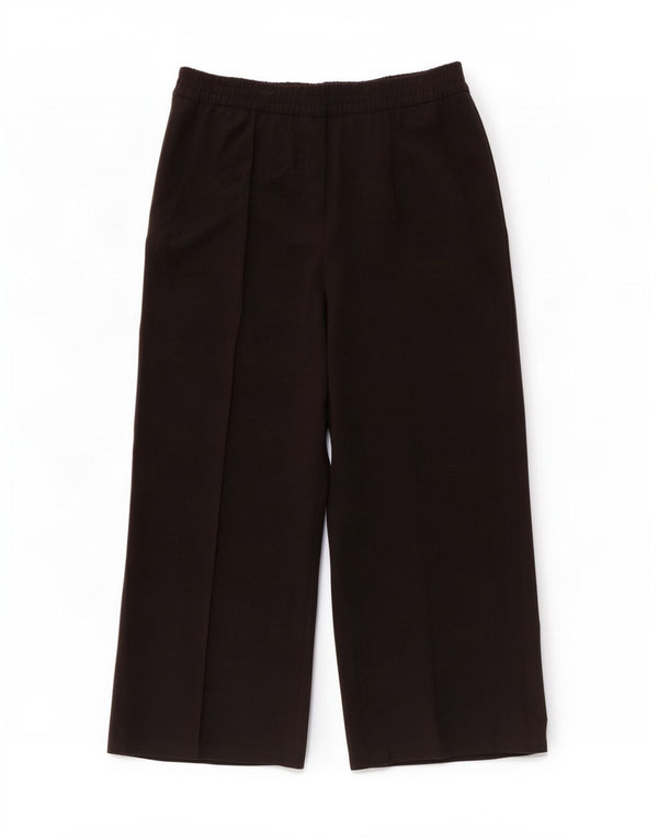 Marks & Spencer Pantalones informales de pierna ancha para mujer UK 18 XL W36 L29 Negro