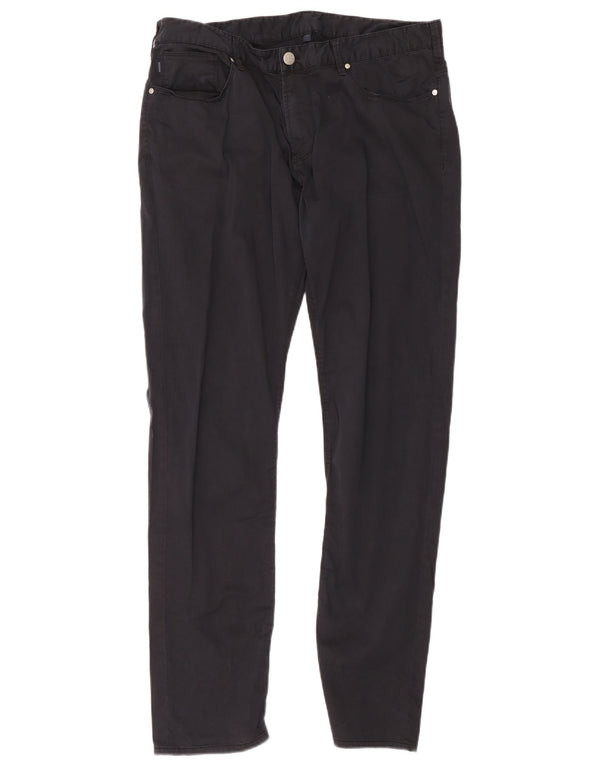 Armani Mens Slim Jeans W36 L32 sötétkék pamut
