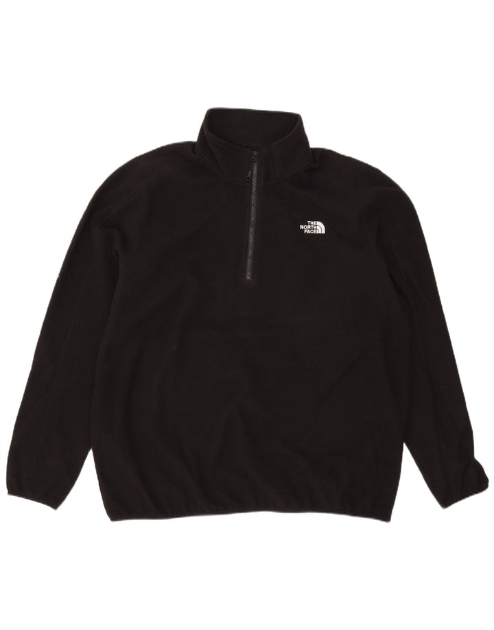 The North Face Mens Zip Neck Fleece Jumper 2XL Black Polyester