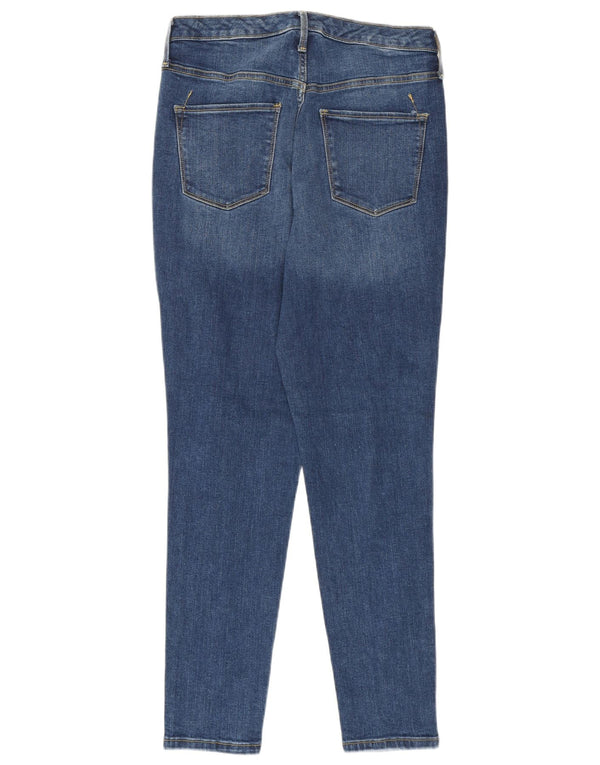 Mossimo Jean skinny taille haute pour femme US 10 Large W30 L27 Bleu marine Coton