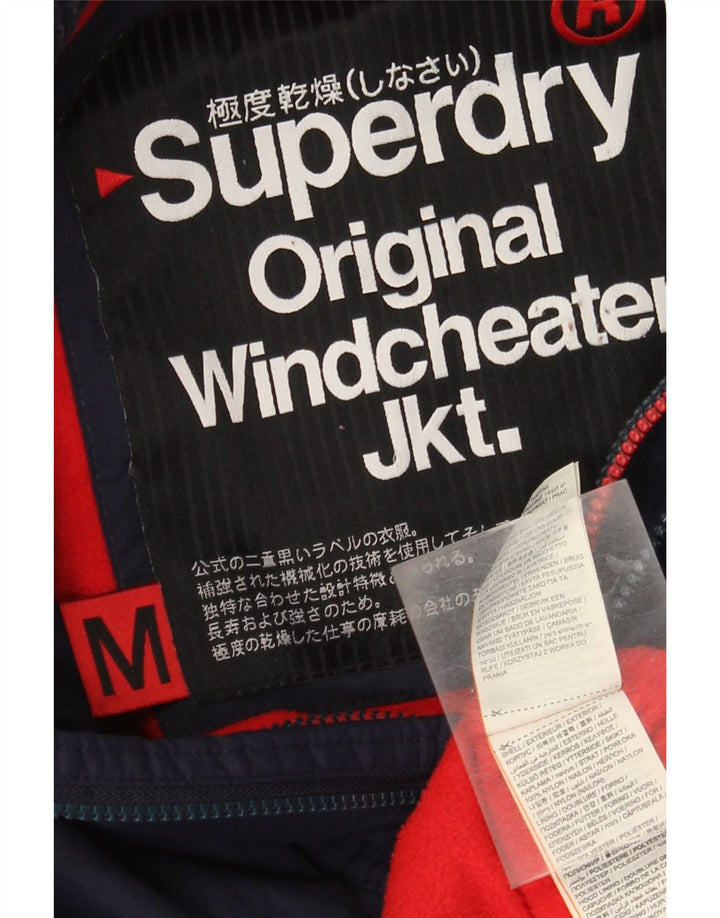 Superdry Chaqueta Cortavientos Gráfica para Mujer UK 44 Azul Marino Mediano