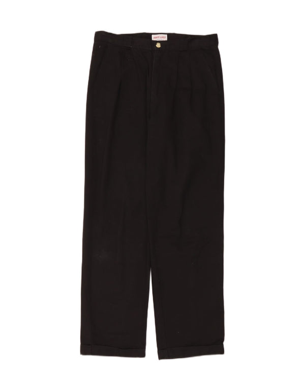 Berto Lucci Mens Pegged Chino Trousers IT 48 Medium W32 L31 Black Cotton