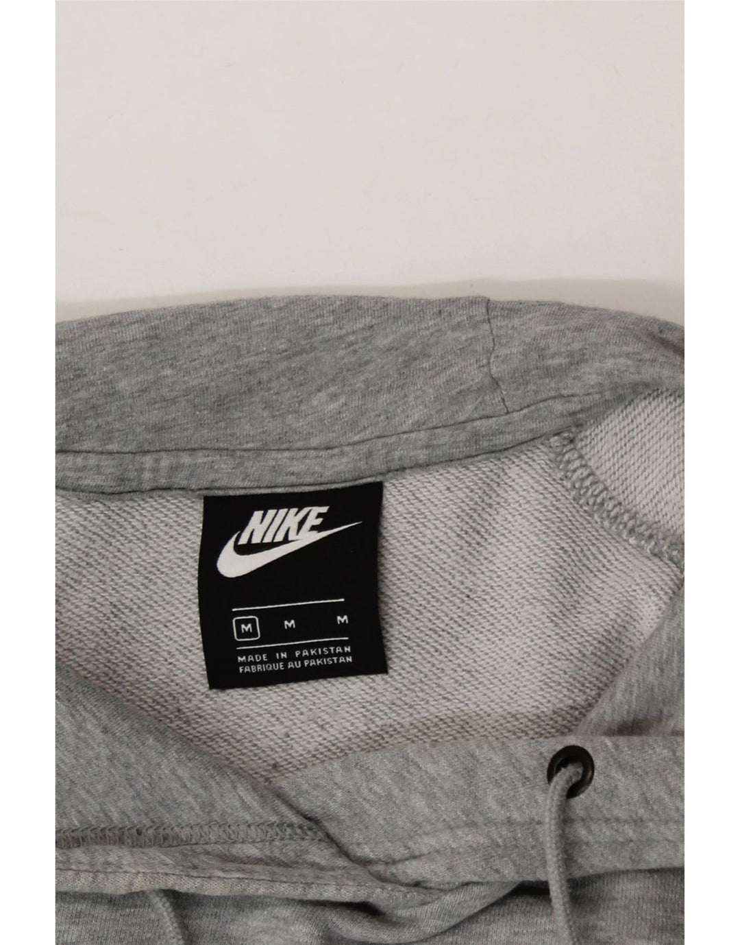 NIKE Womens Oversized Hoodie Jumper UK 14 Medium Grey Cotton Vintage Nike and Second-Hand Nike from Messina Hembry 
