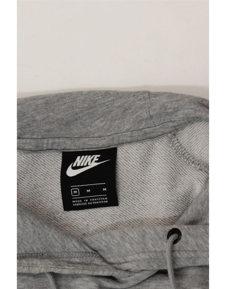 NIKE Womens Oversized Hoodie Jumper UK 14 Medium Grey Cotton Vintage Nike and Second-Hand Nike from Messina Hembry 
