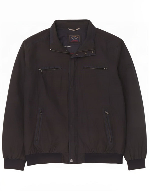 Paul & Shark Mens Utility Jacket UK 50 5XL Μαύρο Πολυεστέρας