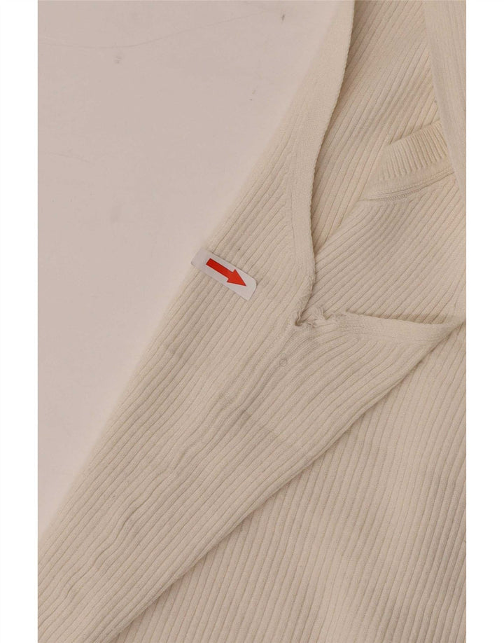 Marks & Spencer Womens Crop Vest Tank Top UK 12 Medium White Viscose