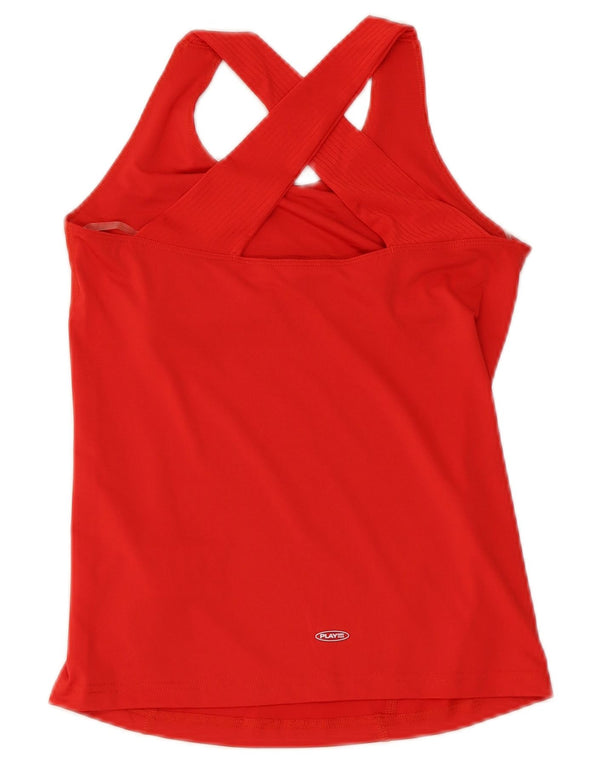 Reebok Damen Weste Top UK 4 XS Rot Polyester