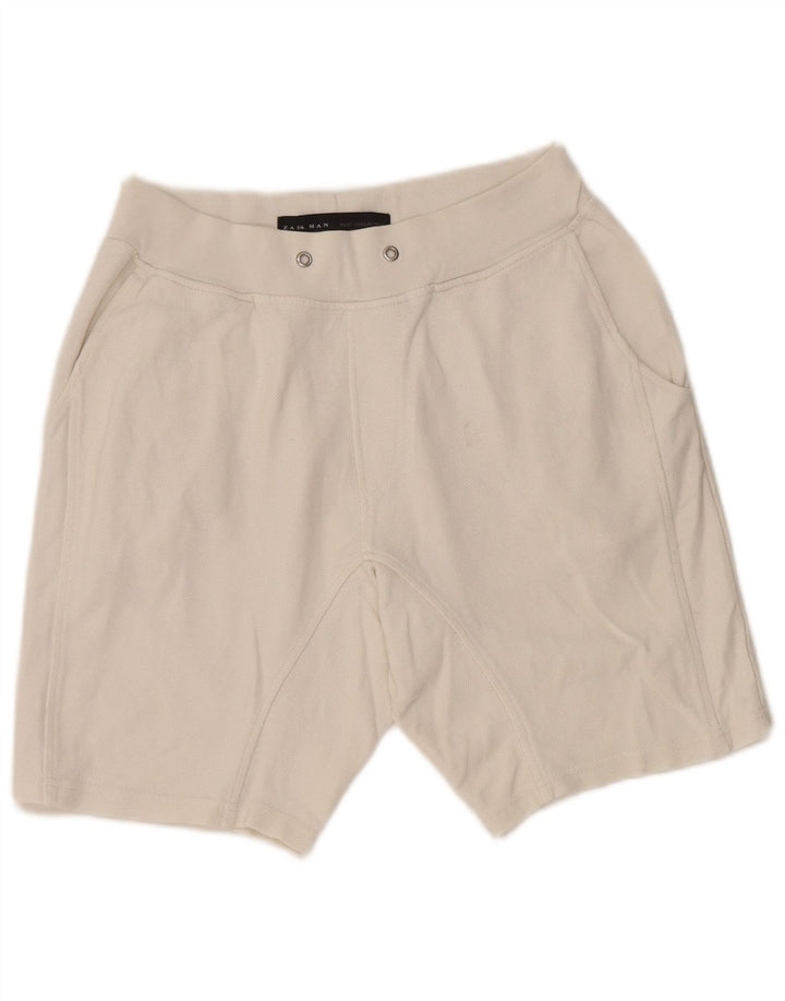 Pantaloncini chino da uomo Zara medi W31 in cotone bianco