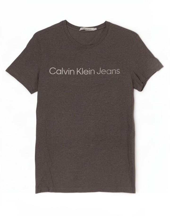 Ανδρικό γραφικό μπλουζάκι Calvin Klein Jeans Top Medium Grey