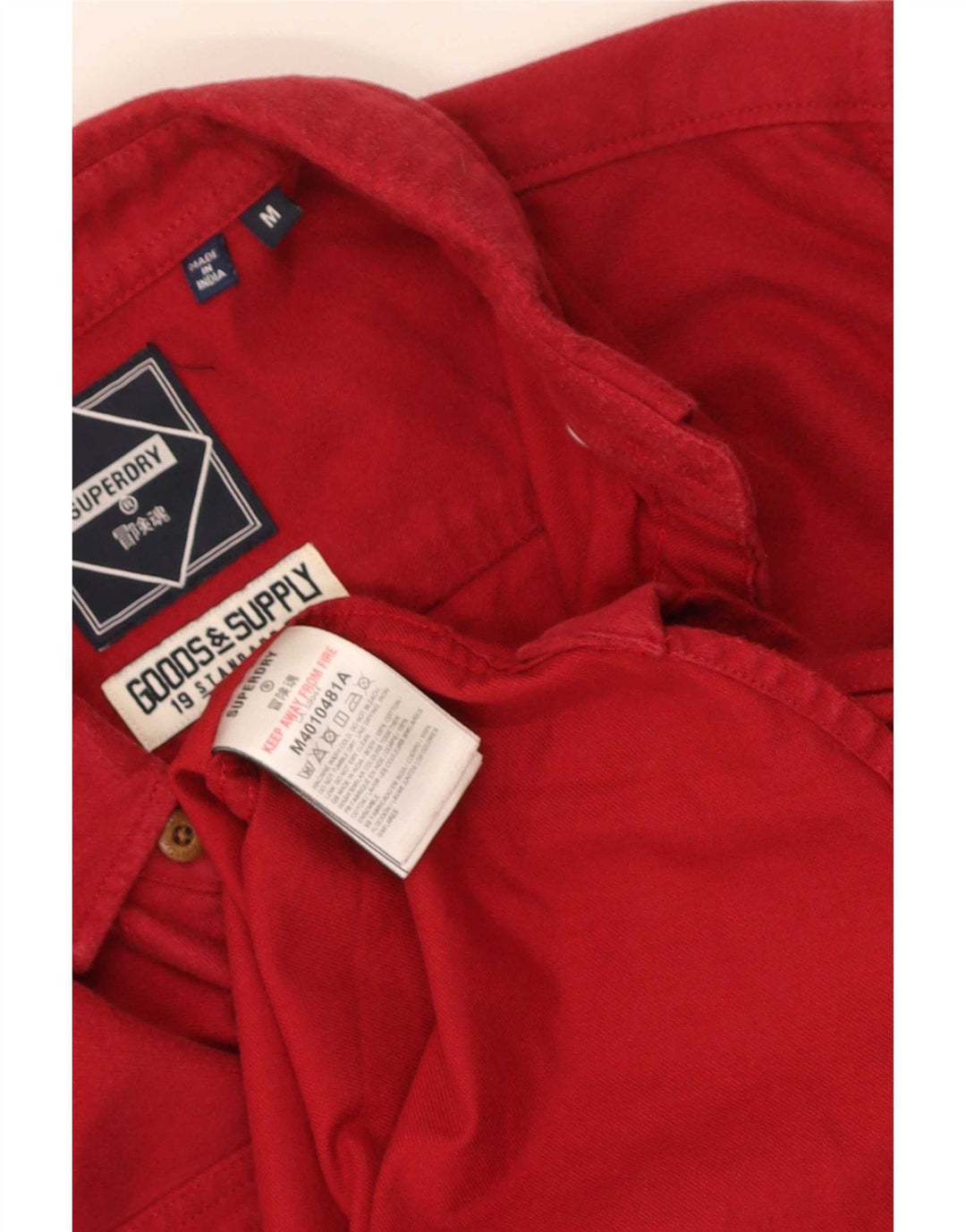 Camisa Superdry Para Hombre De Algodón Rojo Medio