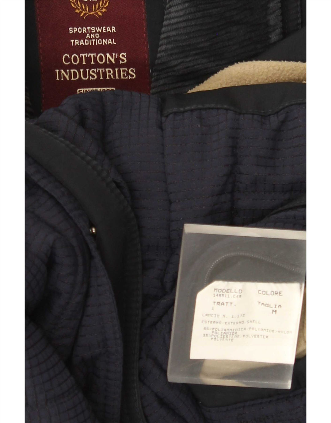 Cotton's Industries Mens Windbreaker Coat UK 14 Medium Navy Blue Polyamide