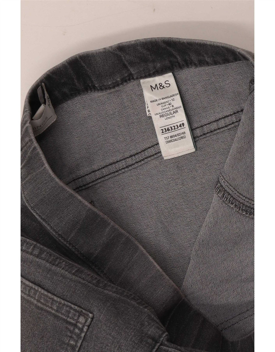 Marks & Spencer Womens Jegging Jeans UK 12 Medium W30 L28 Grey Cotton