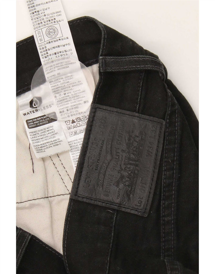 Levi's Mens 511 Slim Jeans W34 L32 Black Cotton