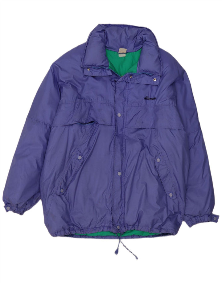 Ellesse Herre Polstret Jakke UK 44 2XL Lilla Nylon