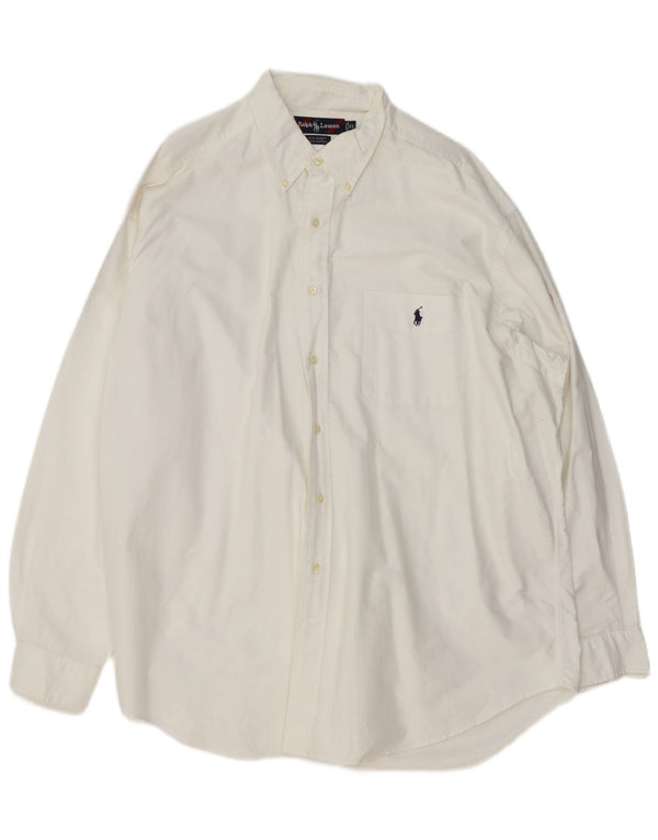 Ralph Lauren Mens Big & Tall Shirt XL White Cotton
