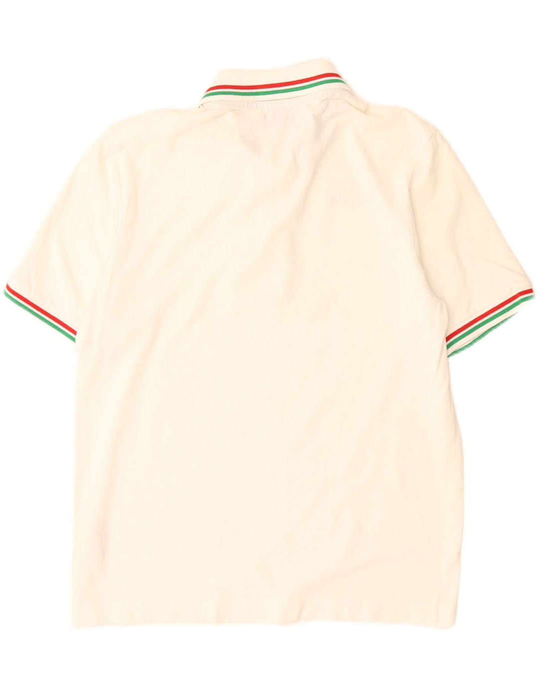 KAPPA Mens Polo Shirt Medium Off White Cotton