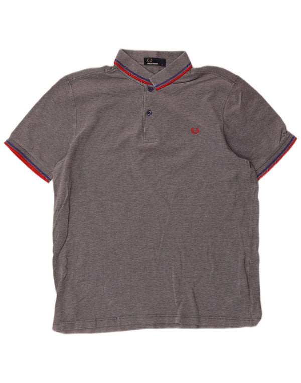 Fred Perry Polo Homme Large Gris Rayé Coton