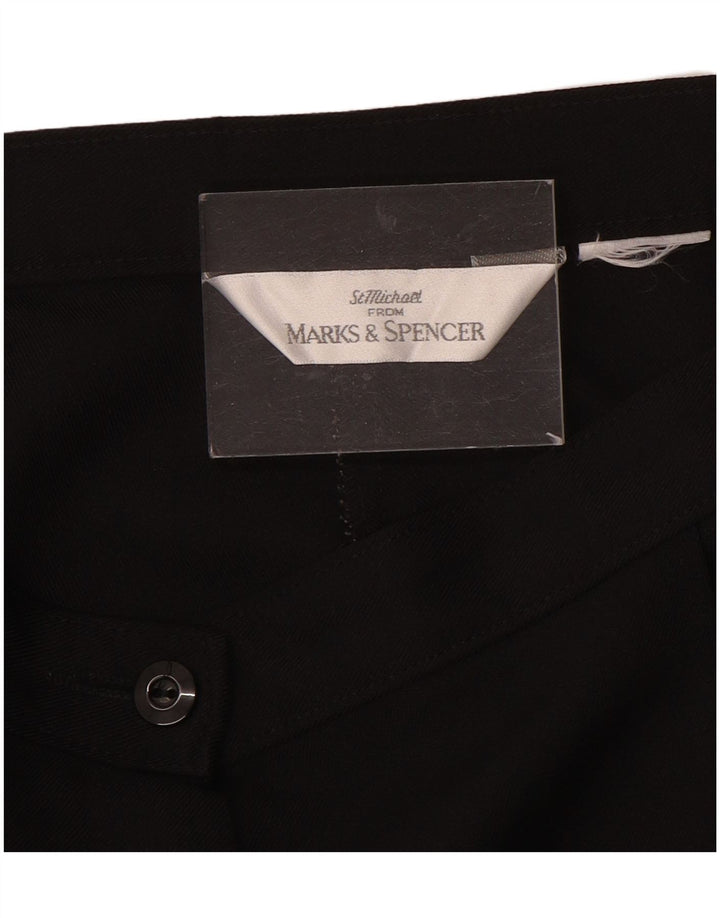 Marks & Spencer Womens Cropped Trousers W36 L25 Black
