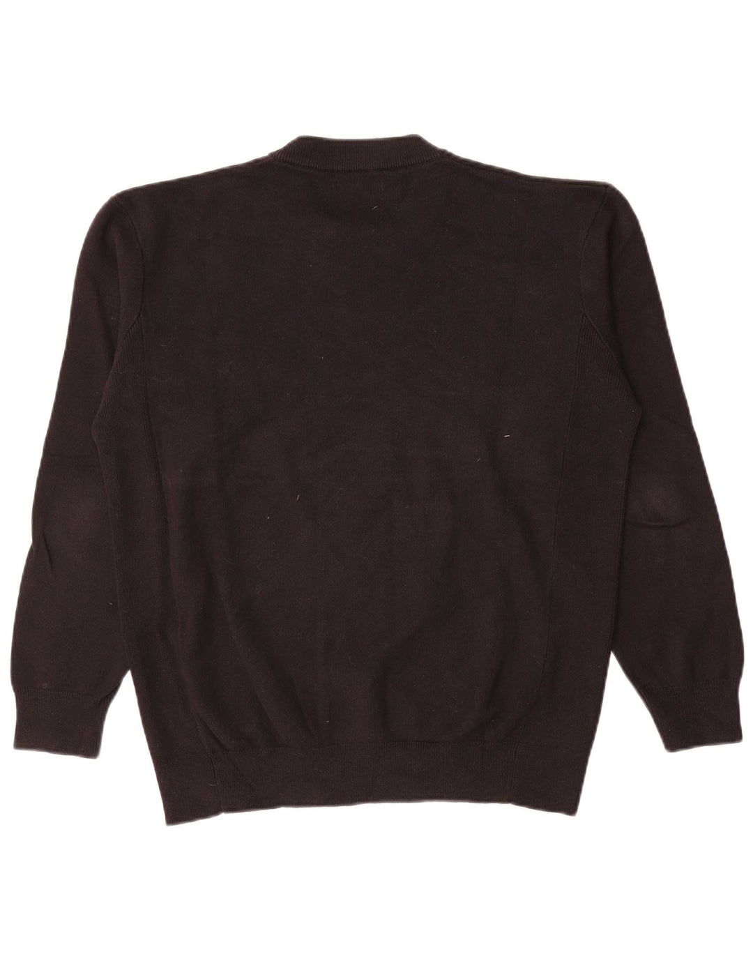 Zara Mens Crew Neck Jumper Sweater Medium Black Cotton
