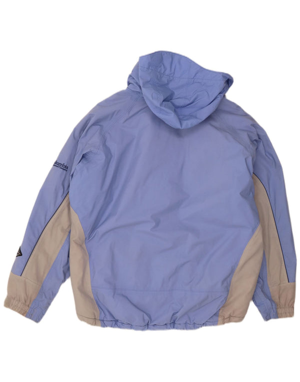 Columbia Chaqueta de esquí con capucha Omni-Tech para mujer UK 40 XL Nylon color block azul