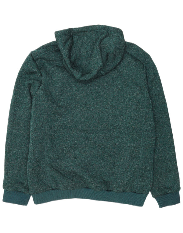 Mountain Warehouse Pull à capuche zippé pour homme XL en polyester moucheté vert