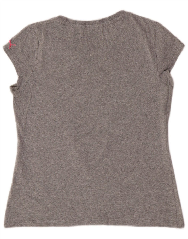 Puma Womens Graphic T-Shirt Top UK 14 Medium Grey