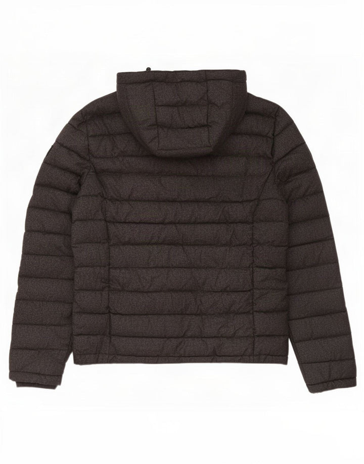 Giacca imbottita con cappuccio da uomo Superdry UK 42 XL poliestere grigio