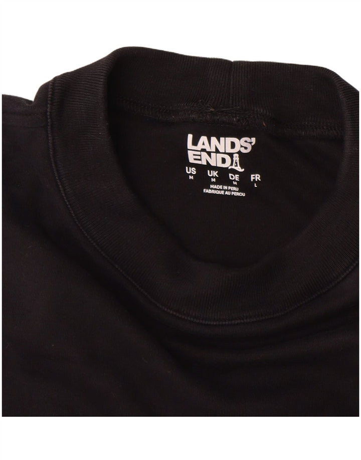Lands End muška majica s dugim rukavima, srednji crni pamuk