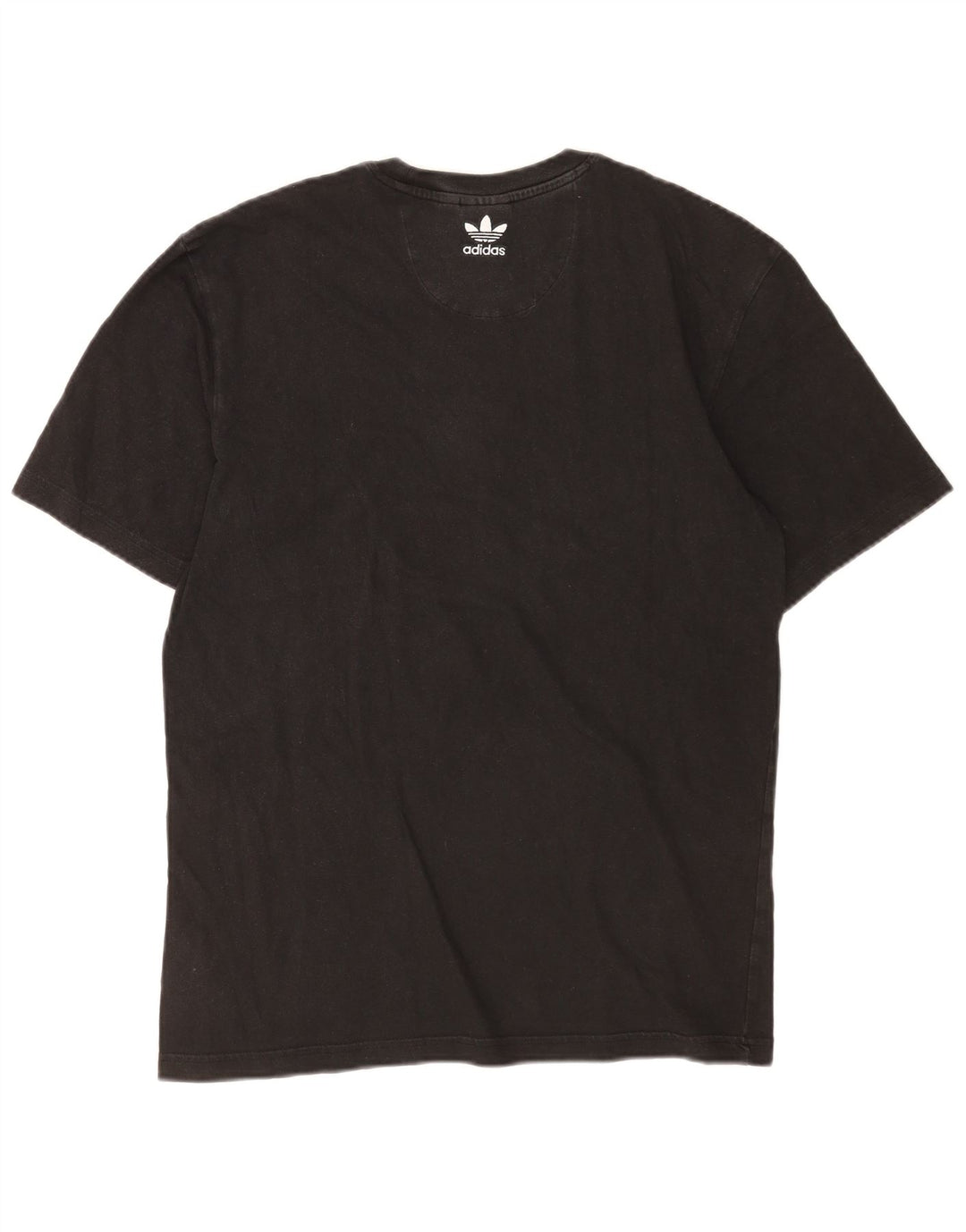 Adidas Mens T-Shirt Top Small Black Cotton