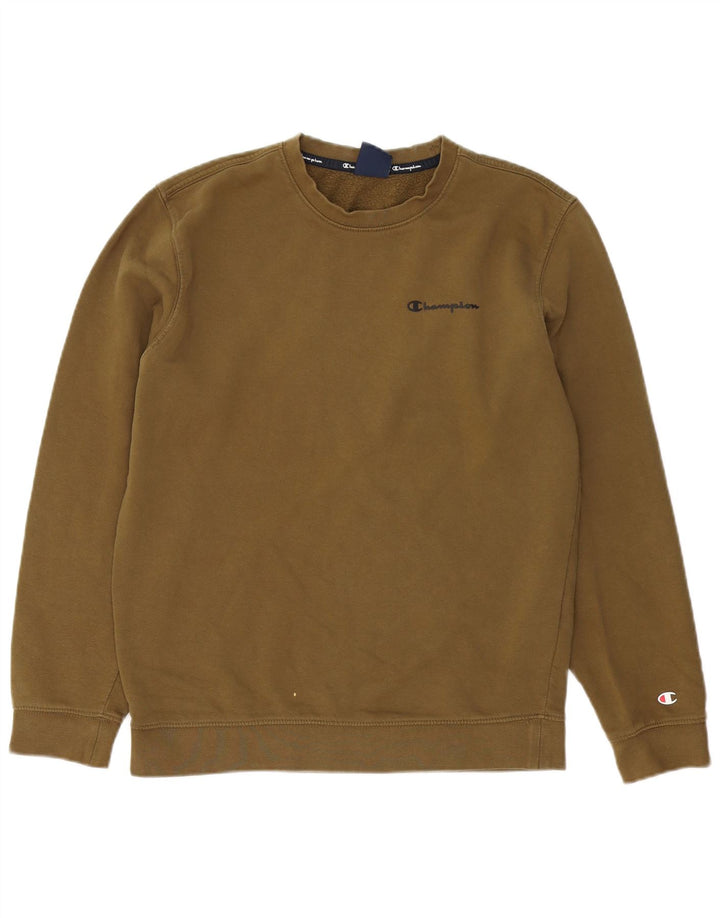 Champion Mens Sweatshirt Jumper Medium Khaki Cotton