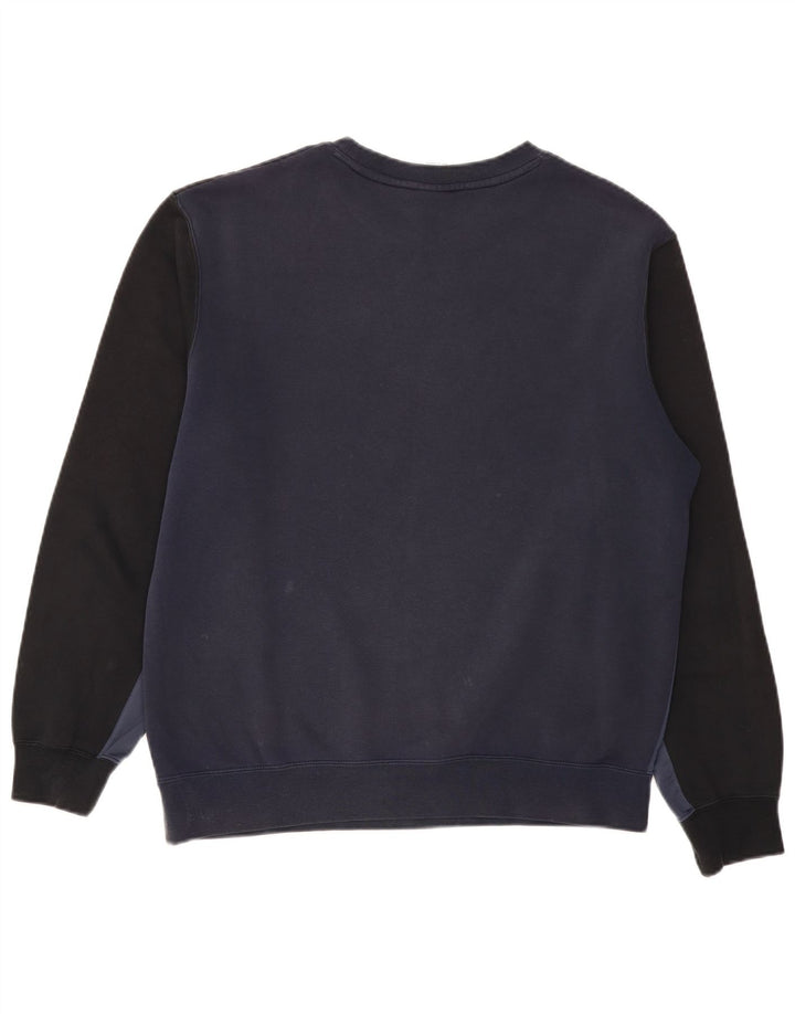 Nike Mens Graphic Sweatshirt Jumper Medium Navy Blue Colourblock