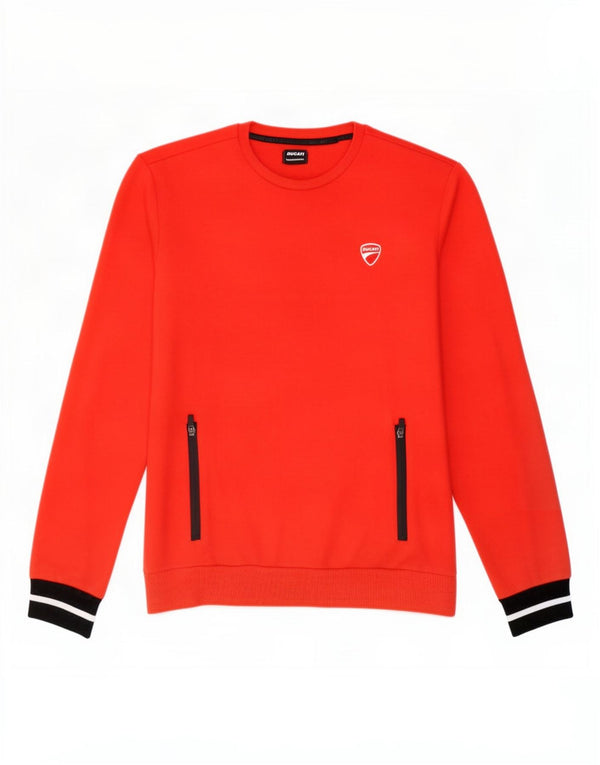 Ducati drenge grafisk sweatshirt trøje 13-14 år XL Rød Colourblock Bomuld