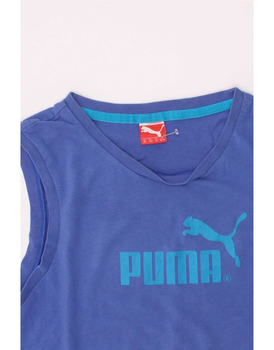 Puma Drenge Grafisk Vest Top 13-14 År Blå