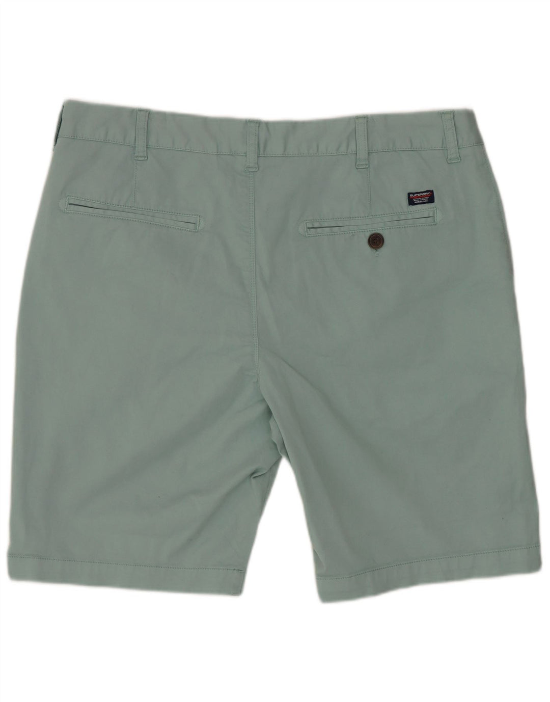 SUPERDRY Mens Chino Shorts W36 Large Blue Cotton