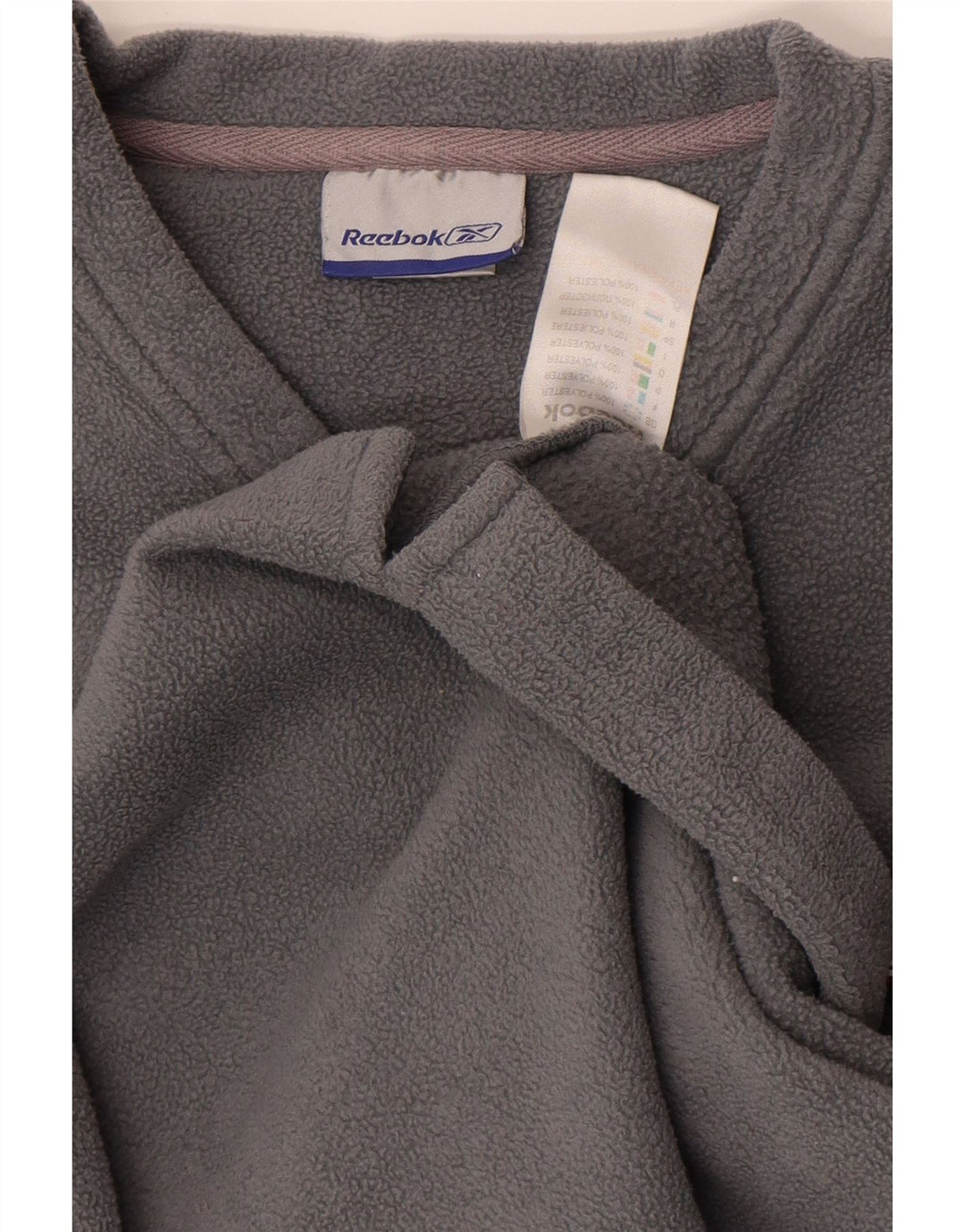 Reebok Fleece Jumper til mænd, stor grå polyester