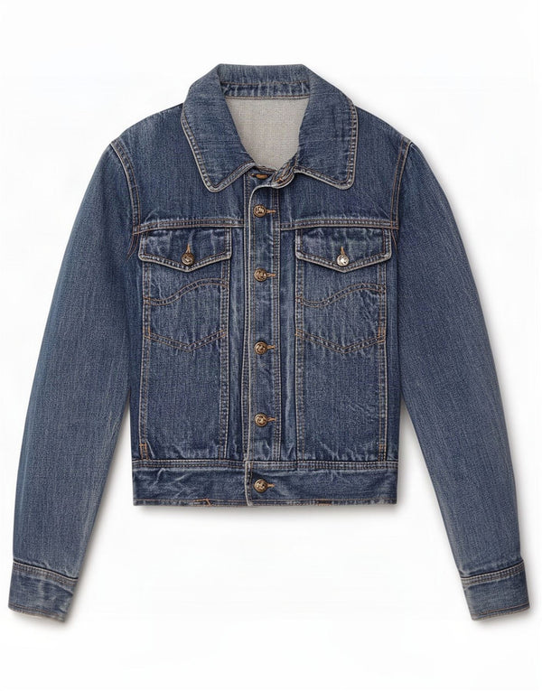 Chaqueta vaquera vintage para mujer UK 42 Azul medio