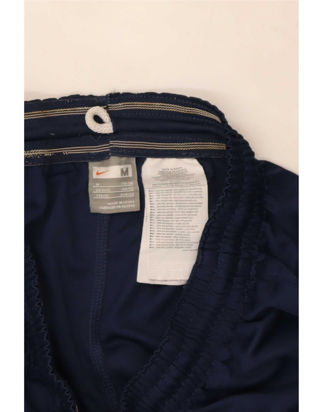 Shorts esportivos masculinos Nike médio azul marinho poliéster