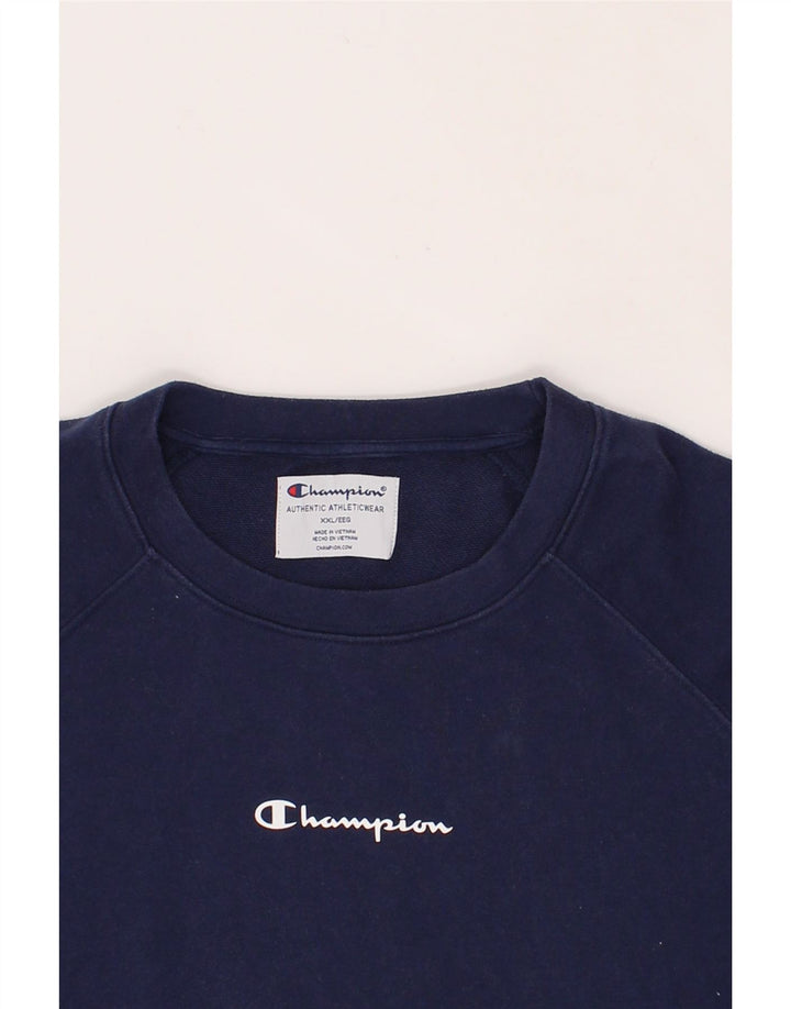 CHAMPION Womens Sweatshirt Jumper UK 20 2XL Navy Blue Cotton Vintage Champion and Second-Hand Champion from Messina Hembry 
