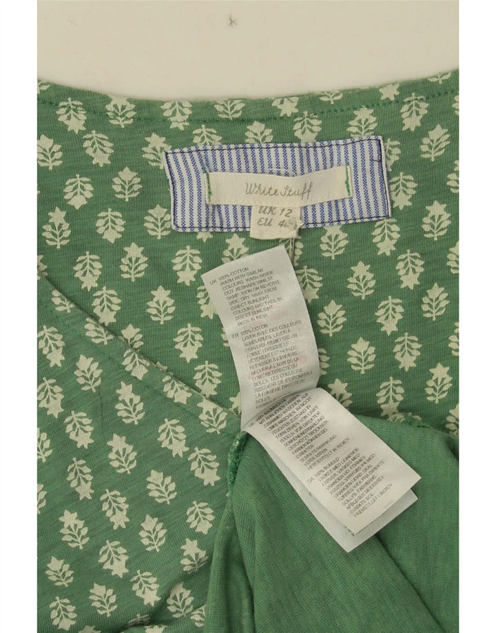 White Stuff Womens Maxi Dress UK 12 Medium Green Floral Cotton