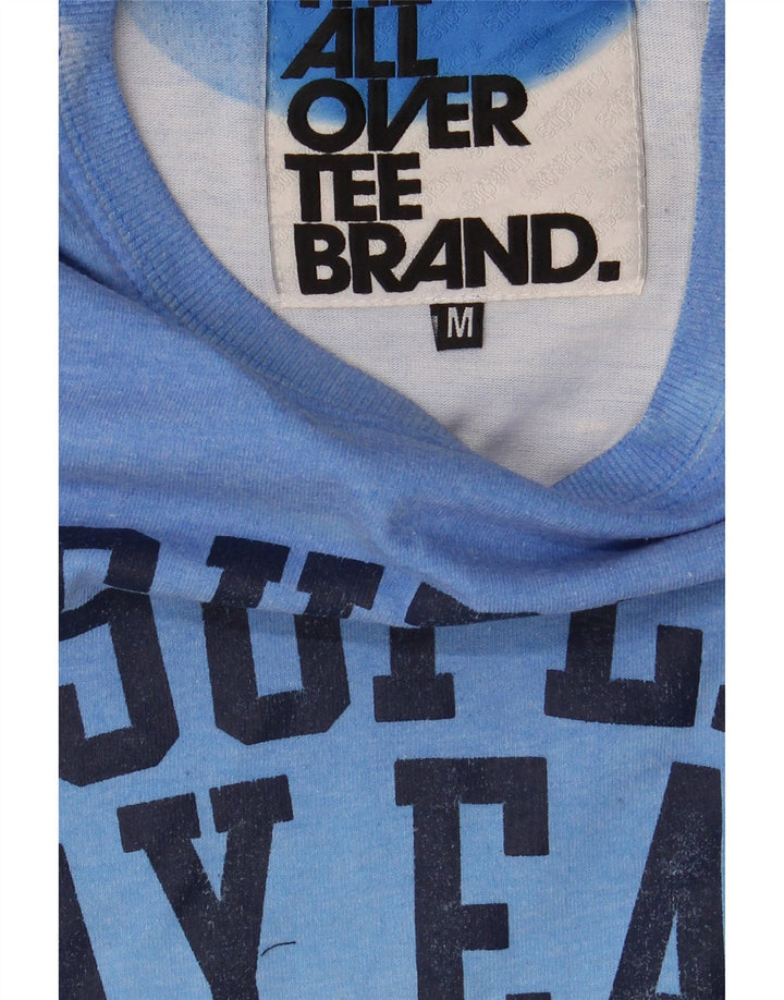 SUPERDRY Mens Graphic T-Shirt Top Medium Blue Polyester