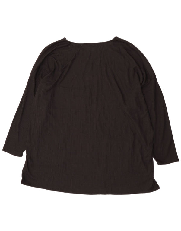 Vestido túnica feminino de manga comprida Marks & Spencer Autograph UK 20 2XL preto