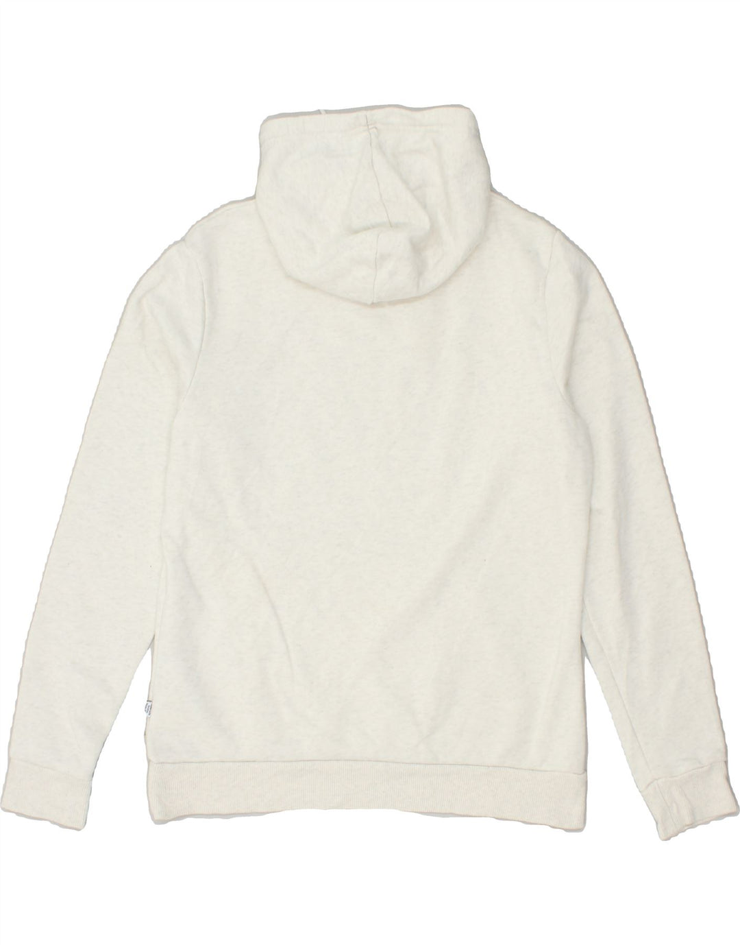 PUMA Womens Hoodie Jumper UK 16 Large Off White Cotton | Vintage Puma | Thrift | Second-Hand Puma | Used Clothing | Messina Hembry 