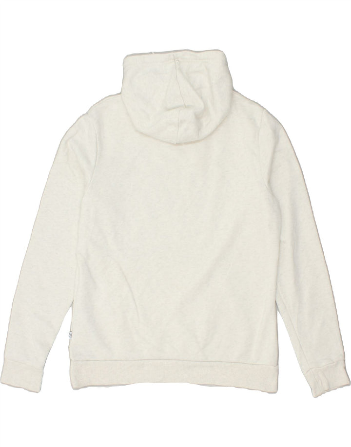 PUMA Womens Hoodie Jumper UK 16 Large Off White Cotton | Vintage Puma | Thrift | Second-Hand Puma | Used Clothing | Messina Hembry 