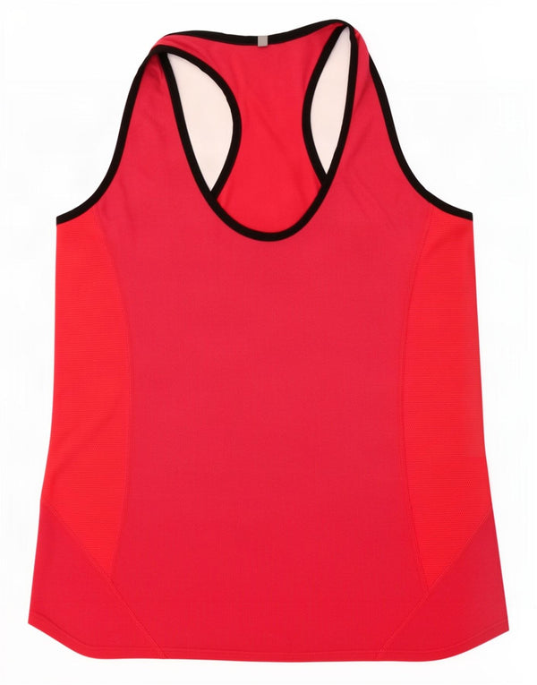 Nike Womens Dri Fit Vest Top UK 14 Grande bloco colorido rosa