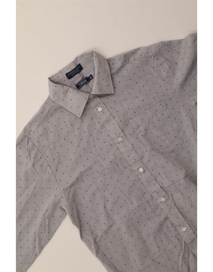 IZOD Boys Shirt 15-16 Years Grey Flecked Cotton Vintage Izod and Second-Hand Izod from Messina Hembry 
