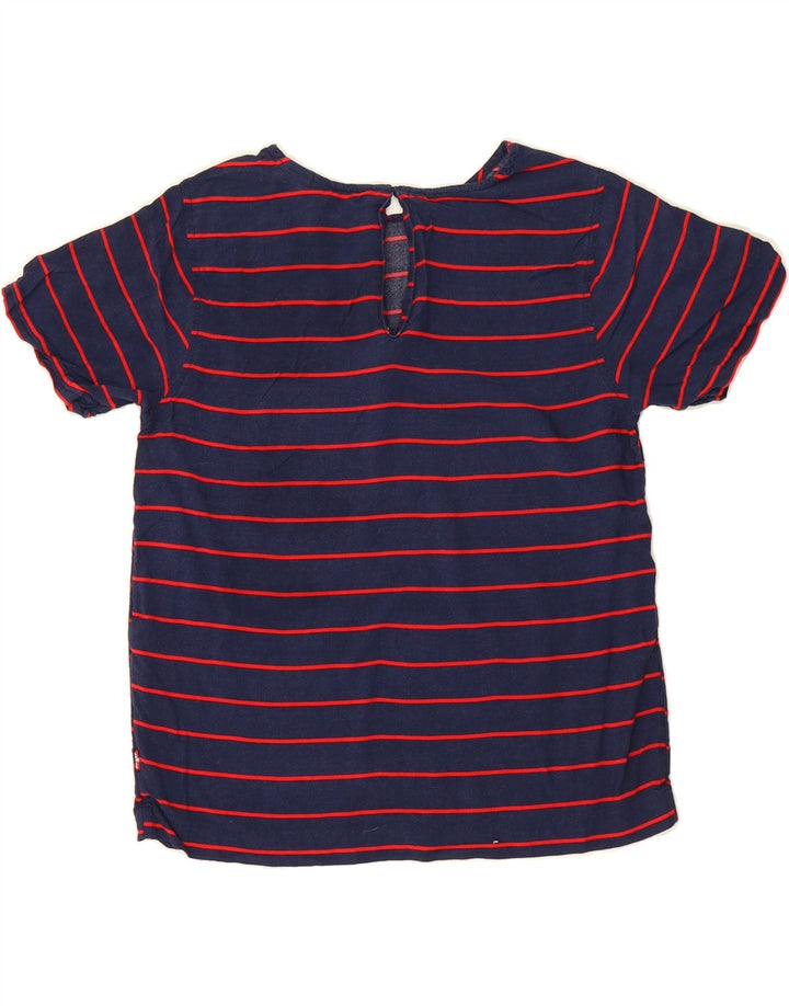 LEVI'S Womens T-Shirt Top UK 10 Small Navy Blue Striped Vintage Levi's and Second-Hand Levi's from Messina Hembry 