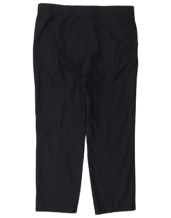 Calça masculina Marks & Spencer Autograph Straight Suit W38 L35 Azul marinho