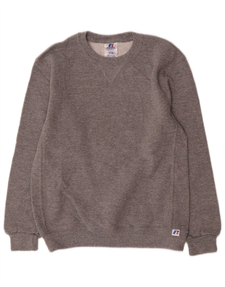 Russell Athletic Boys Sweatshirt Jumper 11-12 Years Medium Grey Flecked