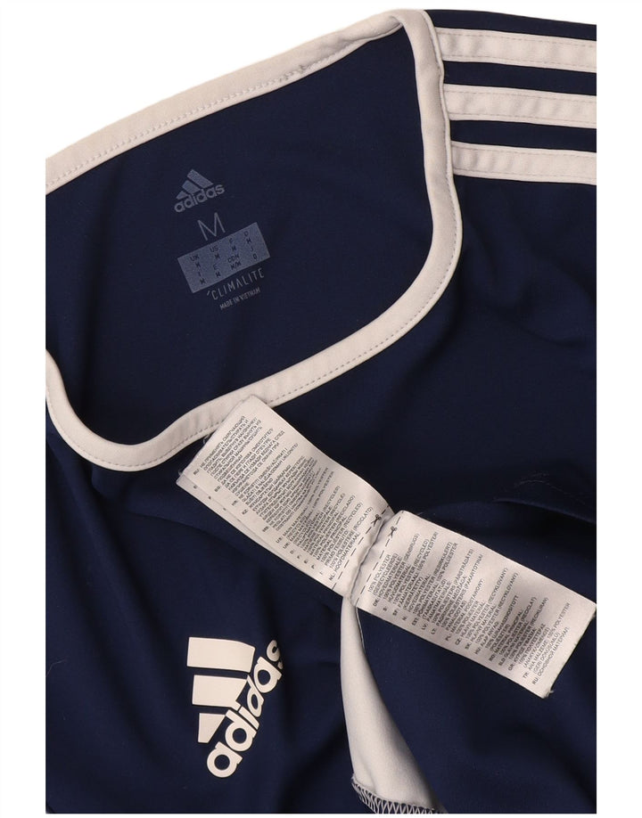 Ανδρικό T-Shirt Climalite Adidas Top Medium Navy Blue Colorblock Πολυεστέρας
